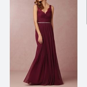BHLDN Fleur Dress, Wine Color, Size 14